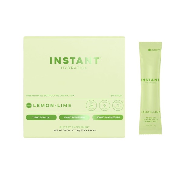 Instant Hydration Electrolytes Powder Packets - Lemon Lime Drink Mix
