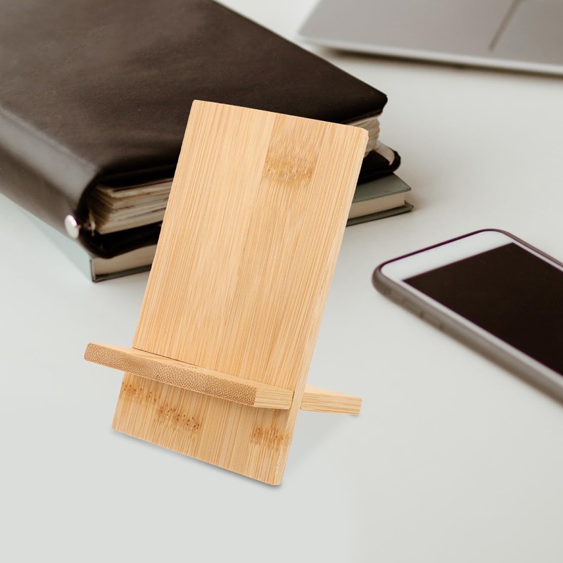 VILLCASE 2 x Bamboo Phone Holder, Universal Tablet Stand, Desktop