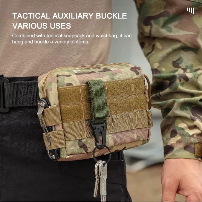 Estuchelandia 2 Pzas Hebilla Colgante Táctica Molle Correa Guardia Camping