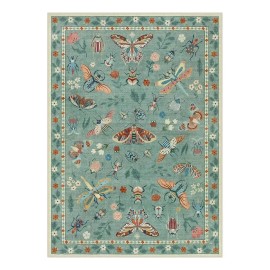 Insect Print Area Rugs, Non Slip Washable Rugs for Living Room,Modern Bedroom Rug Under Bed Large Carpet for Room Decorsize: 150*200cm, color: Army Green