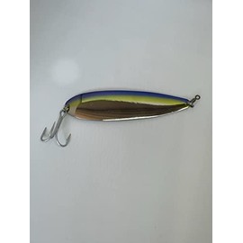 Nichols Lures 6FS4-25SW 6" Ben Parker Mini Magnum Salt Water Special Flutter Spoon, Bombshell Shad, 2.5oz