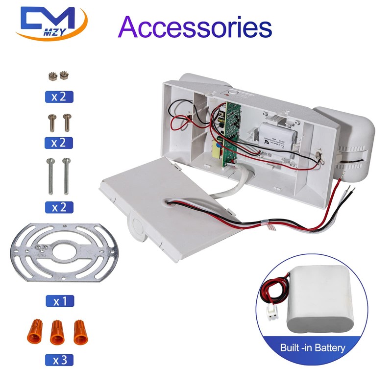 CM MZY Emergency Lights with Battery Backup,Commercial Emergency Light,Two Adjustable