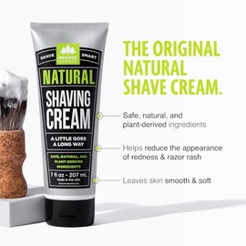 Pacific Shaving Company Crema de afeitar natural, segura y natural, con ingredientes derivados de plantas para un afeitado suave, saludable, hidratada
