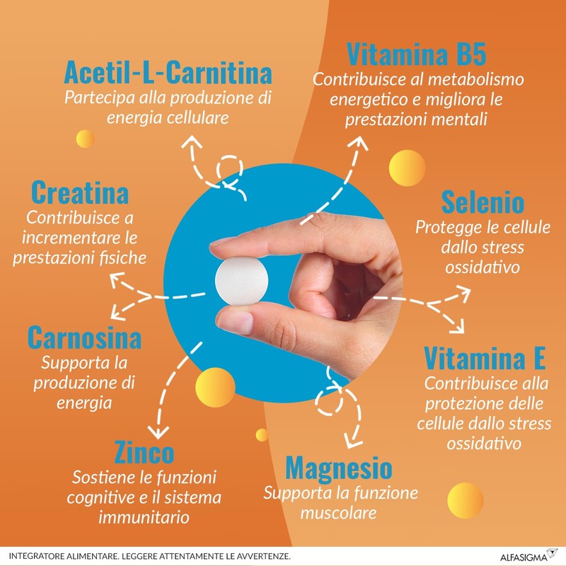 Carnidyn Plus Integratore Alimentare per Stanchezza Mentale e Fisica, 18