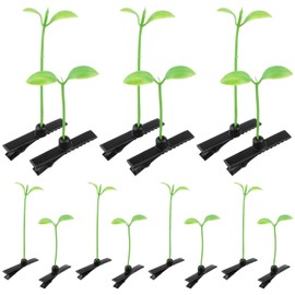 Yardwe 50 Uds. De Pinzas para El Pelo de Brotes de Soja Pasador para El Pelo de Plantas Pinza para El Pelo de Hierba Pequeña Accesorios para El Cabello para Mujeres Niñas Y Niños