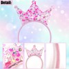 OIUUBBII Sparkly Crown Headband for Women Girls - Glitter Sequins