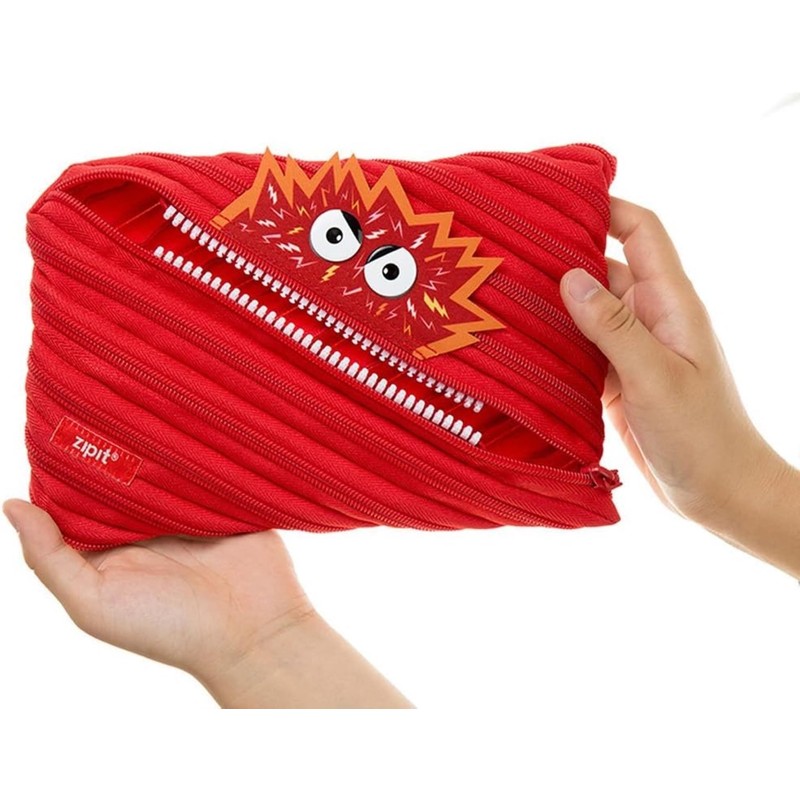 ZIPIT Talking Monstar Big Pencil Case, Red