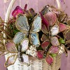Holiday Tree Easter Capiz Butterfly Basket Arrangement – Elegant Centerpiece