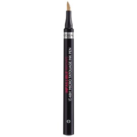 L'Oréal Paris Unbelieva Brow Micro Tatouage 104 Chatain Smudge Resistant Felt Tip Pen with Trident Tip, Up to 24H Hold, Microblading Effect