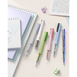 Four Candies 6 PCS Multicolor Pen, 0.5mm Colored Pens, 4-in-1 Multicolor Ink Pens, 18 Colors Retractable Ink Pens for Office, School Supplies