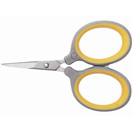 Westcott Titanium Nitride Bonded Super Soft Grip Scissor, Grey/Yellow, 4"