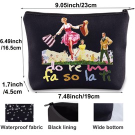 BWWKTOP - Bolsa de maquillaje para cosméticos con sonido de música, regalo para hacer Re Mi Fa So La Ti Theater con cierre, bolsa de Broadway, Do Re Mi BL, Bolsa