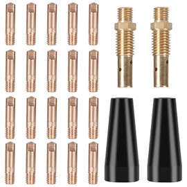 24PCS Flux Core Gasless Nozzle Tips Kit,Flux Core Gasless Nozzle Contact Tips Compatible with Lincoln,Eastwood Welding Guns, Replacement (0.035" (0.9mm) Accessory Kit)