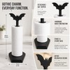 Gothic Bat Paper Towel Holder for Kitchen – Wooden Halloween