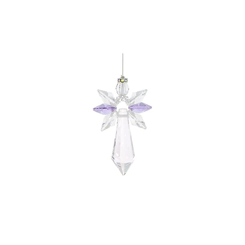 Tierra Zen Large Crystal Guardian Angel - Light Amethyst -
