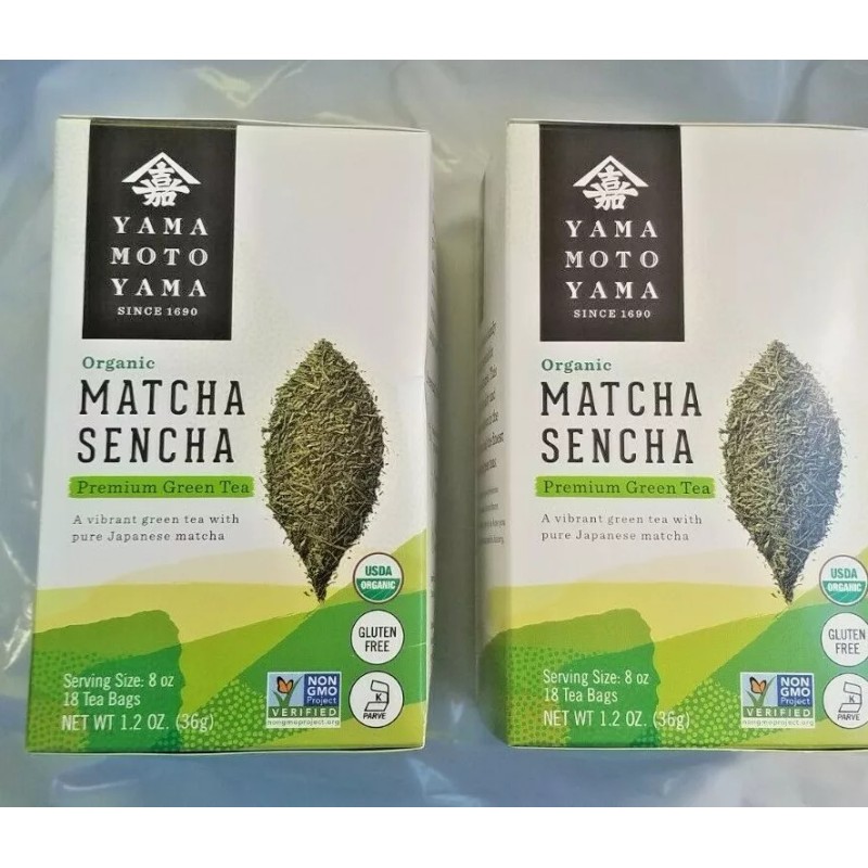 YAMAMOTO 2 PACK YAMAMOTO ORGANIC MATCHA SENCHA (18 TEA BAGS