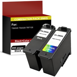 DMAOCO 295XL 286XL Ink Compatible for Canon 295XL 286XL Ink Cartridges Compatible with 295 286 PG-295XL CL-286XL Work with Pixma TS6520 TS4320 TR7120 Printer (1 Black, 1 Color Combo)