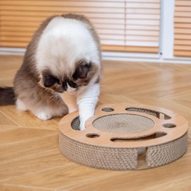 Petsona Scratching Board for Cats, Natural Cat Scratcher, Playground, Scratching Board & Scratching Mat for Cat, Cat Toy, Self-Employment, Natural