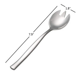 Qskely 4-Pack Sporks, 7.9 Inch Stainless Steel Sporks, Metal Spork Set for Pasta, Soup, Dessert