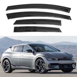 Immortal Group IG Window Visor for Kia EV6 2022-2024 (Excludes Turbo), Rain Guard Tape-On Extra Durable Sun Wind Side Vent Window Deflector, 2022 2023 2024