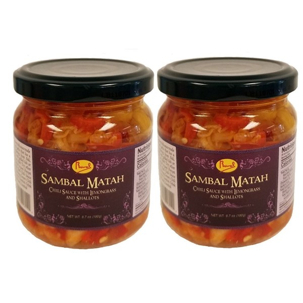 Runel Sambal Matah - Chili Sauce with Lemongrass and Shallots, 6.7oz, 2 counts