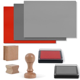 Twotrees Rubber Stamp Set, Rubber Mat, Laser Engraving Material, Seal Engraving, DIY Art Design Material for Laser Engraving Marking Machine