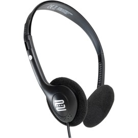 Pronomic KH-10BK HiFi Leicht Kopfhörer (nur 50g Gewicht, Verstellbarer Kopfbügel, ideal für MP3-Player, TV, E-Piano, E-Drum, Fieldrecorder & Reise) schwarz