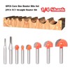 Sinoprotools 8Pcs Core Box Router Bits Set 1/4 Inch Shank,