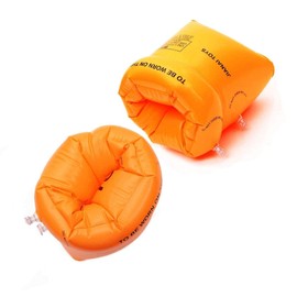 J-JUMP JU002 Arm Rings for Kids, Swimming Aid, Children's Swim Ring (Float), Arm Buoy, Adult (198.4 lbs (90 kg), Arm Helpers, Set of 2, Swimming Supplies, Orange