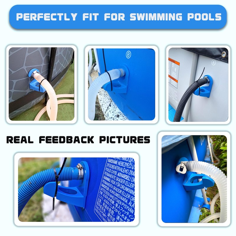 Pack of 2 pool hose brackets, swimming pool pipe bracket,