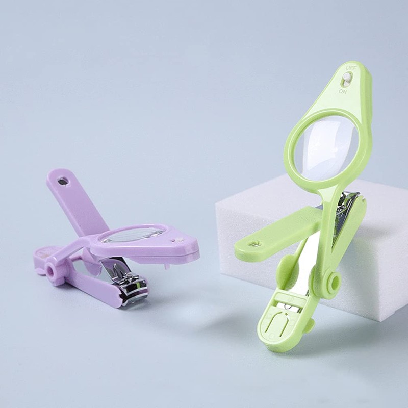 Nail Clippers with LED Light and Magnifier Nail Cutters Fingernails