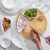 Rotatable Lazy Susan Party Serving Tray, 12 Inch Ceramic Divided