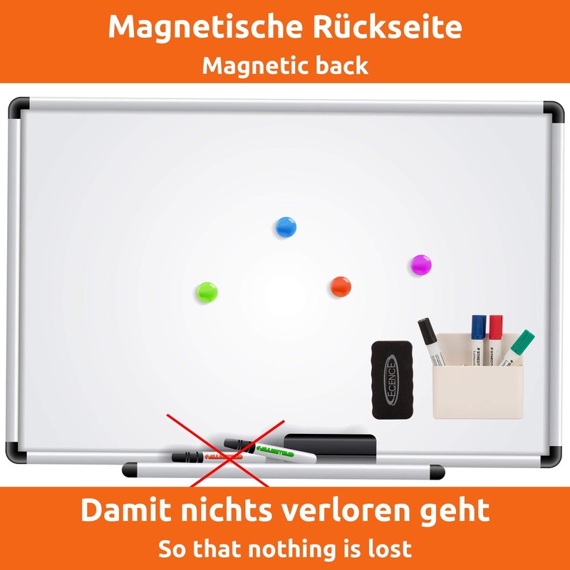 ECENCE Magnetic Pen Holder, Magnetic Pen Holder with 2 Compartments