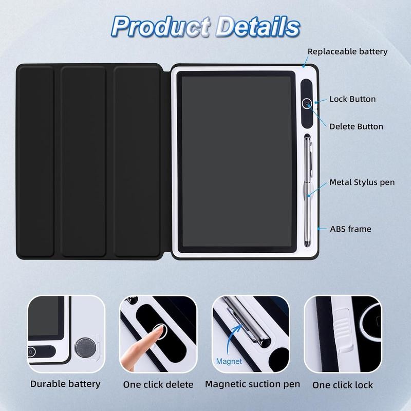 10 inch LCD Writing Tablet Electronic Writing Notebook with PU