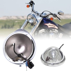 VOSICKY 5 3/4" 5.75 Inch Led Headlight Housing bucket for FXWG Chopper Motorcycle(Chrome)