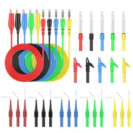 Vibit 30 Pcs Back Probe Kit Automotive Banana Plug Alligator Test Leads