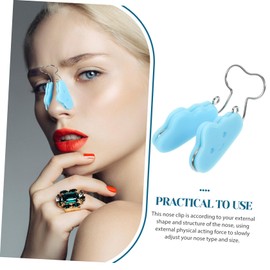 OHPHCALL Nose Shaping Clips Beauty Tool for Lifting and Straightening Nose Bridge Easy to Use Portable for Enhancing Facial Features Sky Blue