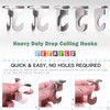 GLARKS 12Pcs 2 Inch Drop Ceiling Hooks with Hanging Wire