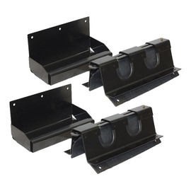 Mytee Products Double L Holder for Cargo Load Bar Rod - Bolt-on to Truck Load Lock Bar Holder for Semi Truck & Semi Trailers - 2 Parts: Top Restraint with Rubber Pad + Bottom Foot Protector (Pack 2)