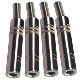 CESS 6.35mm 1/4 Inch Stereo TRS Female Connector Jack (4 Pack)