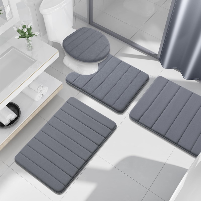 Buganda Memory Foam Bath Mat, 24" x 16", Ultra Soft