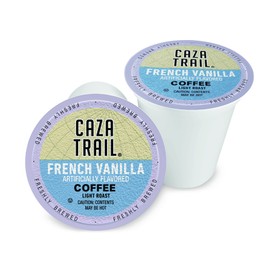 Caza Trail Coffee Pods, French Vanilla Blend, Single Serve (Pack of 100) (Packaging May Vary)