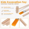 JOINPAYA Dinosaur Digging Tools Kit with Wooden Hammer Chisel Brush