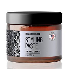 Beardbrand Beard Styling Paste - Medium Hold and Natural Look Hair Paste for Men - Versatile Hair Styling Cream - Teakwood, Rosemary, & Citrus Scent- 56 grams
