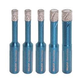 Porcelain Tile Drill Bits Set - MINLAYCUT 6/6/6/8/10mm Diamond Hole Saw Core Drill Bit with Triangle Shank for Porcelain Tile Ceramic Granite Marble