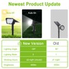 EMANER Landscape Lights Outdoor Solar Powered, 2-Pack 80W Equivalent, Dusk