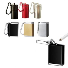 Mini Portable Ashtray with Lid, Odor-Blocking, Cylindrical & Square Mini Cylindrical = Black