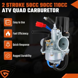 GEARLEADER Carburettor Carb with Choke 2-Stroke 50cc 90cc 100cc Off-Road Motorcycle ATV Quad Carburetor Fit for Yamaha Jog 50 for Dino 50 etc