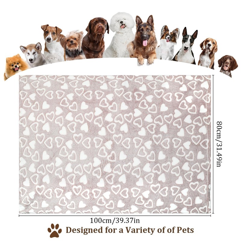 Neerow Dog Blanket Washable, 100 × 80 cm Cat Blanket,