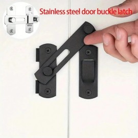 fashnix 1pc Stainless Steel Door Bolt Latch Anti-Theft Sliding Door Latch Pet Cage Lock